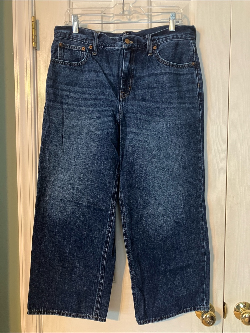 J. Crew Factory Dark Blue Wide-Leg Jeans